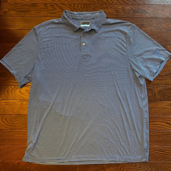 PGA Tour Polo Shirt Mens Large Blue Short Sleeve Collared Preppy Golf Size XXL - Picture 1 of 4